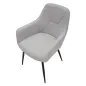KRZESŁO VICENZA SZARE ZESTAW 2 SZT 58X63X85,5 cm